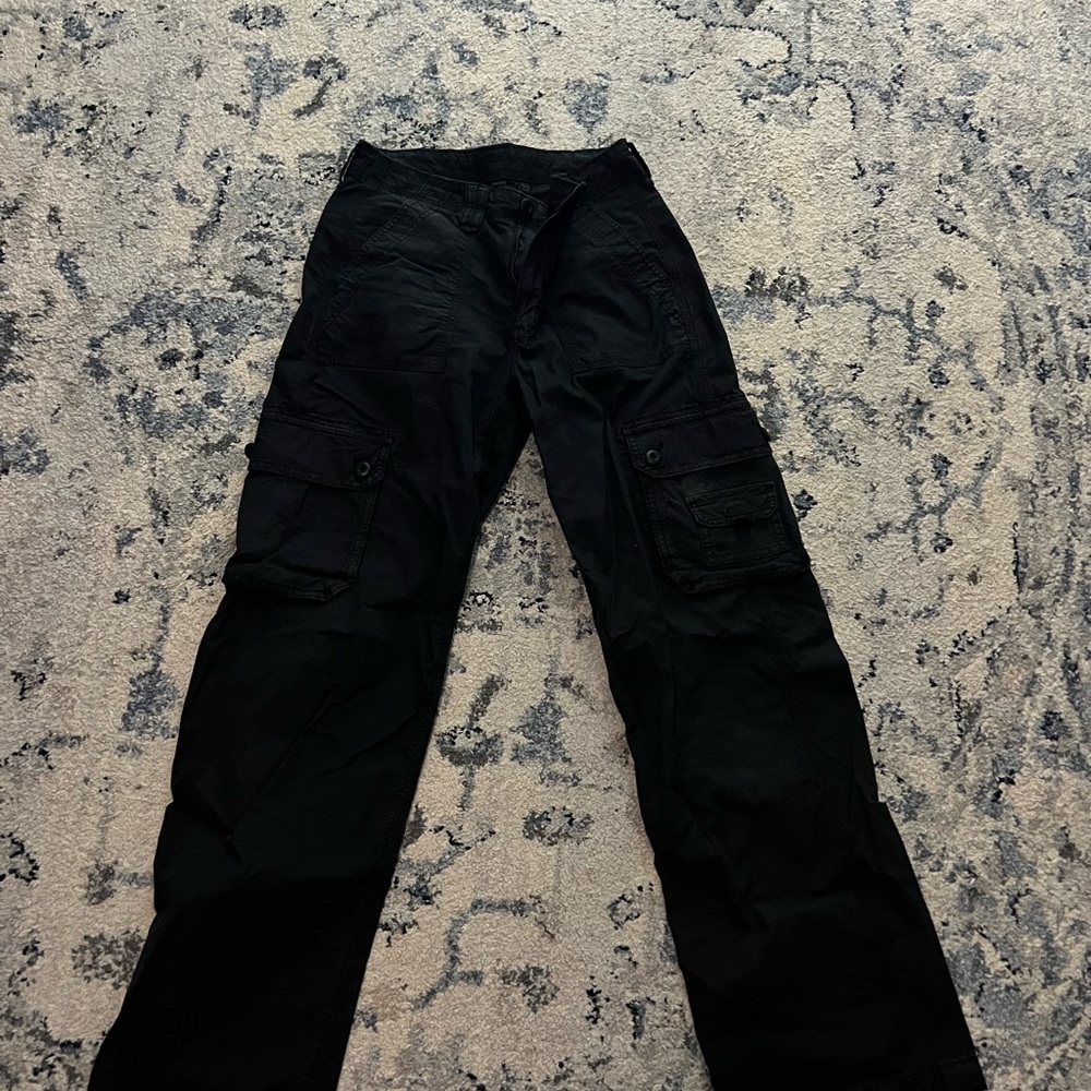 American Eagle Outfitters Black Wide Leg Cargo Pants